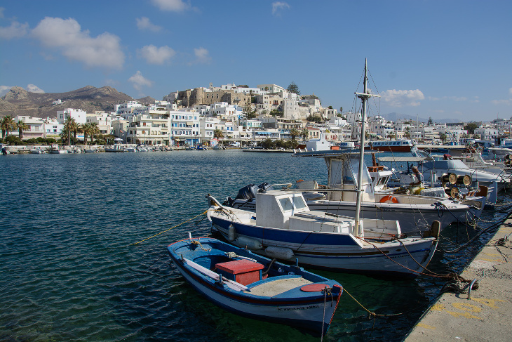 Naxos Kastro vom Hafen