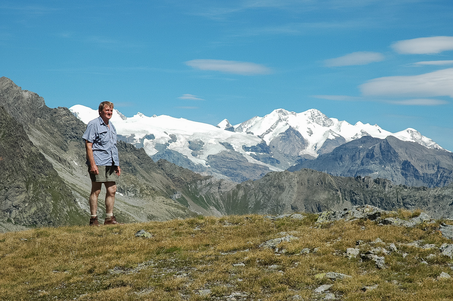 Valais Alps with Monte Rosa from Fenêtre de Tzan